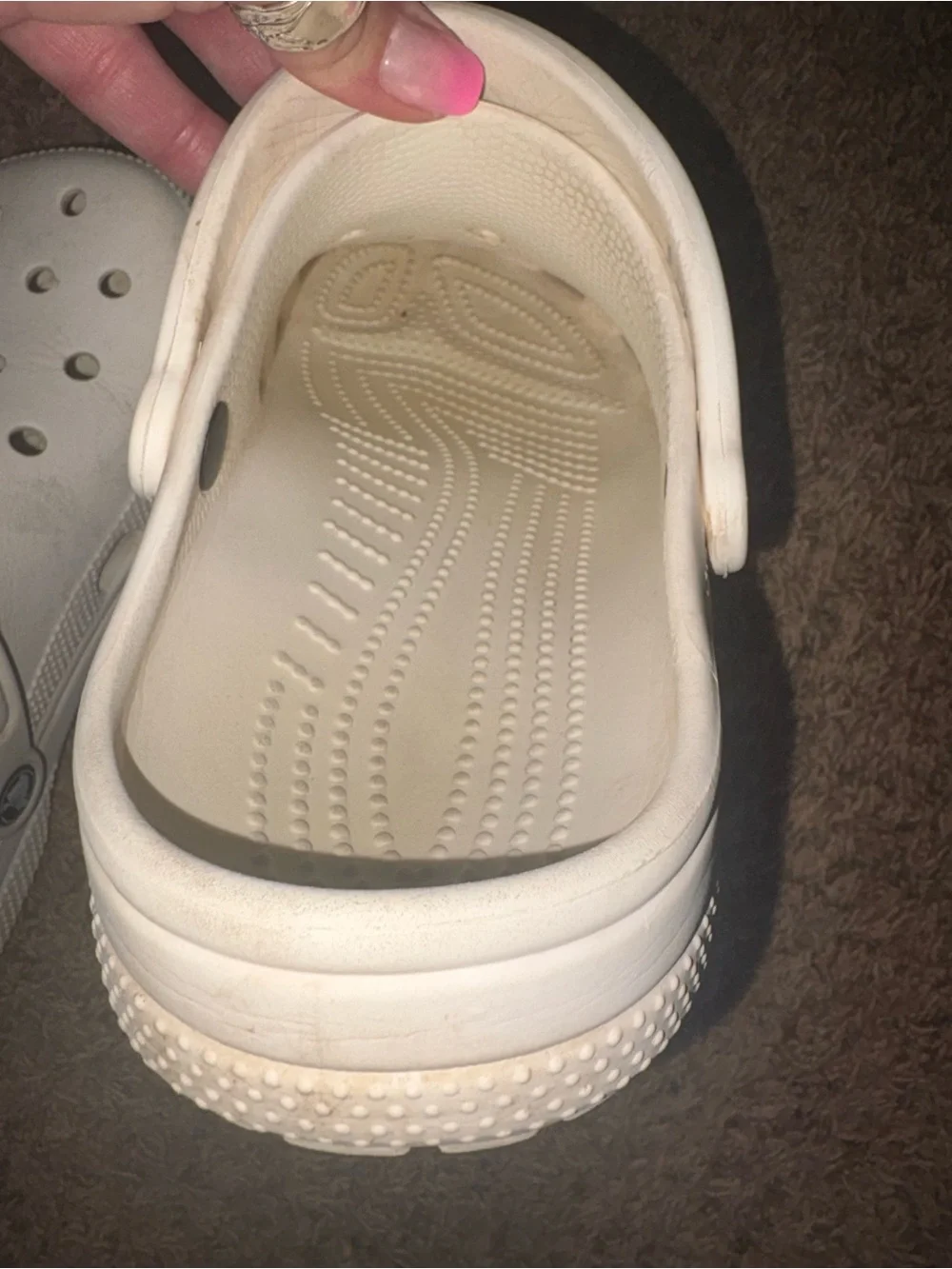 Women’s/Men’s White Casual Crocs Shoes M-8 W-10